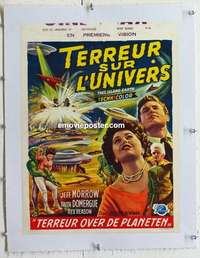f154 THIS ISLAND EARTH linen Belgian movie poster '55 sci-fi classic!