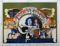 f217 VAMPIRE CIRCUS linen British quad movie poster '72 Hammer horror!