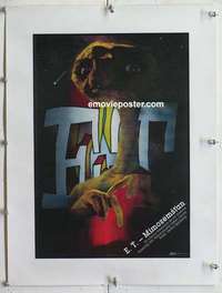 f114 ET linen Czech movie poster '82 really cool different image!