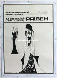 f115 IMMORTAL STORY linen Czech movie poster '69 sexy Vyletal art!