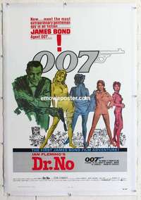 f354 DR NO linen one-sheet movie poster R80 Sean Connery IS James Bond!