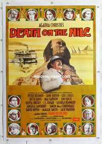 f205 DEATH ON THE NILE linen English one-sheet movie poster '78 Peter Ustinov