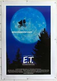 f358 ET rare linen one-sheet movie poster '82 classic bike over moon image!