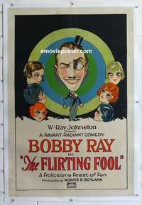 f365 FLIRTING FOOL linen one-sheet movie poster '26 Bobby Ray, cool image!