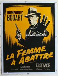f191 ENFORCER linen French 23x30 movie poster R60s Humphrey Bogart