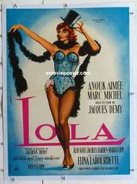 f196 LOLA linen French 22x30 movie poster '61 Aimee, Mascii art!