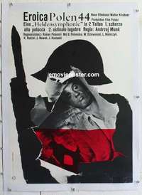 f162 EROICA linen German movie poster '58 Polish WWII POWs!