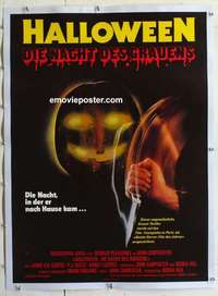 f163 HALLOWEEN linen German movie poster '78 Jamie Lee Curtis classic!