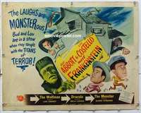 f011 ABBOTT & COSTELLO MEET FRANKENSTEIN half-sheet movie poster '51