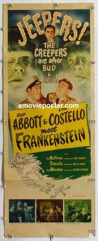 f014 ABBOTT & COSTELLO MEET FRANKENSTEIN insert movie poster R56