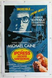 f410 IPCRESS FILE linen Spanish/US one-sheet movie poster '65 different art!