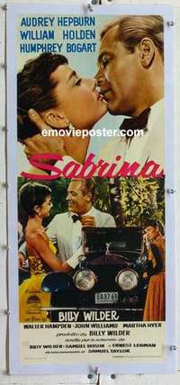 f224 SABRINA linen Italian locandina movie poster R62 Hepburn, Bogart