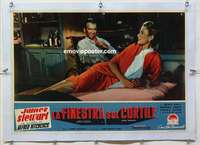 f231 REAR WINDOW linen Italian photobusta movie poster '54 Stewart