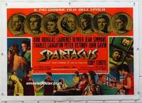 f232 SPARTACUS linen large Italian photobusta movie poster '61