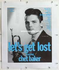 f098 LET'S GET LOST linen special movie poster '88 Chet Baker