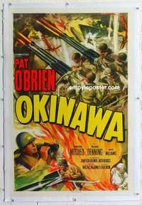 f453 OKINAWA linen Spanish/US one-sheet movie poster '52 Pat O'Brien