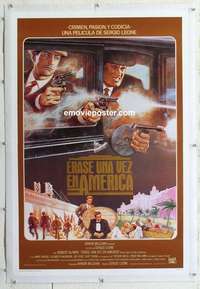 f456 ONCE UPON A TIME IN AMERICA linen Spanish/US one-sheet movie poster '84