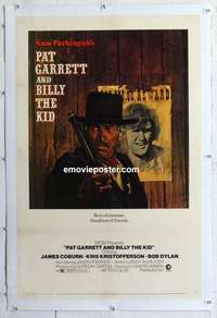 f460 PAT GARRETT & BILLY THE KID linen one-sheet movie poster '73 Bob Dylan