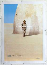 f461 PHANTOM MENACE linen teaser one-sheet movie poster '99 Star Wars
