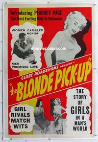 f468 RACKET GIRLS linen one-sheet movie poster '51 The Blonde Pick-Up!