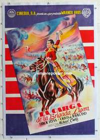 f107 CHARGE OF THE LIGHT BRIGADE linen Spanish movie poster R62