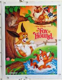 f095 FOX & THE HOUND linen special movie poster R90s Disney