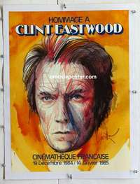 f201 HOMAGE A CLINT EASTWOOD linen French 16x21 movie poster '84