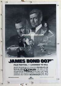 f096 JAMES BOND 007 FILM FESTIVAL linen special movie poster '83