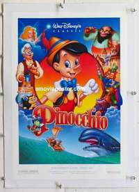 f100 PINOCCHIO linen special movie poster R90s Disney classic!