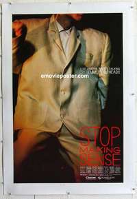 f512 STOP MAKING SENSE linen one-sheet movie poster '84 Demme, Talking Heads!