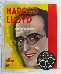 f174 CAT'S PAW linen Swedish movie poster '34 Harold Lloyd, Rohmann