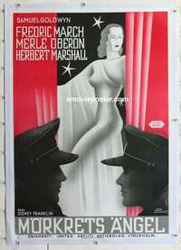 f175 DARK ANGEL linen Swedish movie poster '35 March, Oberon