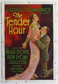 f520 TENDER HOUR linen one-sheet movie poster '27 Billie Dove, Ben Lyon