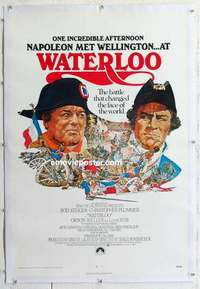 f548 WATERLOO linen one-sheet movie poster '70 Steiger as Napoleon Bonaparte!