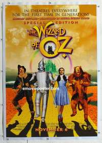 f558 WIZARD OF OZ linen advance one-sheet movie poster R98 all-time classic!