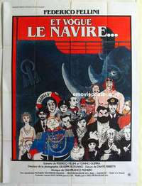 g026 AND THE SHIP SAILS ON French one-panel movie poster '83 Fellini