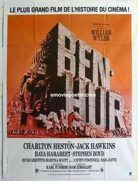 g035 BEN HUR French one-panel movie poster R70s Charlton Heston, Boyd