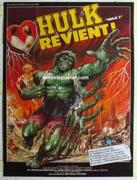 g042 BRIDE OF THE INCREDIBLE HULK French one-panel movie poster '80 Lou Ferrigno