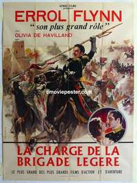 g047 CHARGE OF THE LIGHT BRIGADE French 23x32 R60s Errol Flynn, Olivia De Havilland, Curtiz