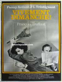 g054 CONFIDENTIALLY YOURS French one-panel movie poster '83 Truffaut