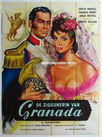 g059 DEVIL MADE A WOMAN French one-panel movie poster '61 Sara Montiel