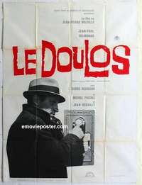 g107 LE DOULOS French one-panel movie poster '62 Jean-Paul Belmondo, Melville