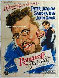 g152 ROMANOFF & JULIET French one-panel movie poster '61 Ustinov