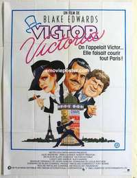 g183 VICTOR VICTORIA French one-panel movie poster '82 Julie Andrews, Garner