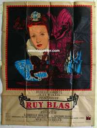 g154 RUY BLAS French one-panel movie poster '48 Jean Cocteau, Victor Hugo