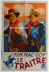 g014 TRAITOR French 31x47 movie poster '36 Tim McCoy
