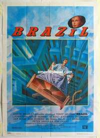 g203 BRAZIL Italian one-panel movie poster '85 Terry Gilliam, De Niro