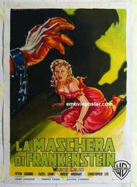 g206 CURSE OF FRANKENSTEIN Italian one-panel movie poster '57 cool image!
