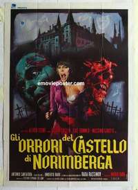 g199 BARON BLOOD Italian one-panel movie poster '72 AIP, Mario Bava, horror!