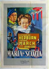 g238 MARY OF SCOTLAND Italian one-panel movie poster R52 Katharine Hepburn